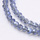 Chapelets de perles en verre électroplaqué EGLA-D021-59-3