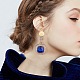 SUNNYCLUE DIY 2 Pairs Fashion Golden Tone Brass Faceted Gemstone Rhinestone Teardrop Dangle Stud Earrings Jewelry Making Starters Kit for Beginners Golden DIY-SC0003-78G-6