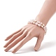 Collier de perles de quartz rose naturel et de perles NJEW-JN04008-01-4