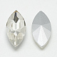 Cabujones de cristal con rhinestone RGLA-T083-6x12mm-01-2