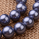 Polished Round Grade A Shell Pearl Bead Strands BSHE-M027-10mm-M-2