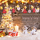 木製の装飾品  クリスマスツリー吊り飾り  ジュートより糸付き  クリスマスパーティーギフトの家の装飾のため  ミックスカラー  48~65x50~62.5mm  20個/セット JX039A-9