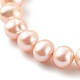 Bracciali rotondi con perle d'acqua dolce coltivate naturali BJEW-JB06264-6