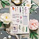 GLOBLELAND Postcard Clear Stamps Plant Postage Postmark Silicone Clear Stamp Seals for Cards Making DIY Scrapbooking Photo Journal Album Decoration DIY-WH0167-56-951-2