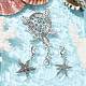 Decorazioni pendenti in lega di stelle marine e tartarughe HJEW-JM01368-2