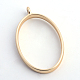 Ciondoli ovale in lamiera aperta della lunetta in metallo placcato in metallo PALLOY-S047-26C-FF-2
