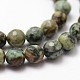 Brins de perles turquoises africaines naturelles (jaspe) G-D840-15-4mm-3