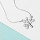 Дерево желаний 925 ожерелье из стерлингового серебра с кубическим цирконием для женщин NJEW-BB72248-A-1