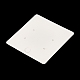 紙のアクセサリーディスプレイカード  ピアスディスプレイカード  正方形  フローラルホワイト  6x6x0.05cm  穴：7mmと2mm CDIS-M055-23-4