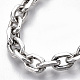 Men's Alloy Cable Chain Bracelets X-BJEW-T014-03-4