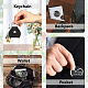 CREATCABIN Pocket Hug Token Long Distance Social Relationship Keepsake Stainless Steel Double Sided Inspirational Gift with PU Leather Keychain for Women Men Bestie Daughter Son 1.2 x 1.2 Inch(Black) AJEW-CN0001-21O-5