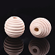 Painted Natural Wood Beehive Beads X-WOOD-S049-04B-10-2