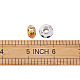 Craftdady ファセット樹脂ヨーロピアンビーズ  大穴ロンデルビーズ  シルバトーン真鍮コア  14x9mm  穴：5mm  ミックスカラー  13~14x8~9.5mm  穴：4.5~5mm  100個/箱 RPDL-CD0001-01-7