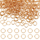 Beebeecraft 1 Box 300Pcs Open Jump Rings 18K Gold Plated Brass Single Loop 8mm Single Loop Small Circle Frames Key Chain Connector for Bracelet Necklace Jewelry Making KK-BBC0008-72A-1