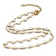 Ионное покрытие (ip) золотое 304 ожерелье из нержавеющей стали с сердечными звеньями NJEW-E098-02G-06-1