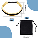 Unicraftalef Bracelet manchette rainuré en alliage 1 pc avec cordon élastique pour femme BJEW-UN0001-45B-4