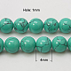 Filo di perline turchesi sintetici TURQ-H038-4mm-XXS11-2