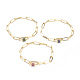 Brass Paperclip Chain Bracelets BJEW-JB05116-M-1
