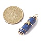 Pendentifs pointus enveloppés de fil de cuivre lapis-lazuli naturel PALLOY-JF02460-03-3