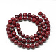 Jaspe rouge naturel ronde perles brins X-G-E334-8mm-01-2