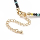 Halskette mit Muschelstern und Glasperlen für Frauen NJEW-JN03910-03-6
