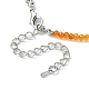 Collier de perles de verre rondelle à facettes pour femme NJEW-M208-01A-5