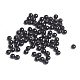 不透明なアクリルビーズ  ラウンド  ブラック  サイズ：直径約4mm  穴：1mm  約1400個/50g X-PL681-4-3