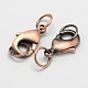 Brushed Red Copper Eco-Friendly Brass Lobster Claw Clasps KK-M154-39R-A-NR-1
