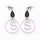 (Jewelry Parties Factory Sale)304 Stainless Steel Dangle Stud Earrings EJEW-F195-01-2