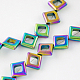 Chapelets de perles en hématite synthétique sans magnétiques G-Q886-13x13mm-6-2