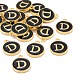 Golden Plated Alloy Charms X-ENAM-S118-02D-4