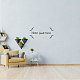 単語ホームスイートホームPVCウォールステッカーの長方形  家の居間の寝室の装飾のため  葉の模様  390x440mm DIY-WH0228-121-3