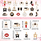 SUNNYCLUE 1 Box 40Pcs Fashion Charms Red Lip Charms Enamel Flower Charm High Heel Shoes Hand Bag Hat Clothes Charm Imitation Pearl Beads Bowknot Charms for Jewelry Making Charm Earrings DIY Supplies ENAM-SC0002-26-2