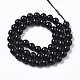 Natural Black Tourmaline Beads Strands G-R465-01-2