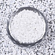 ガラスシードビーズ  機械刺繍に適合  不透明色の光沢  ラウンド  ホワイト  2x1.5mm  穴：1mm  約3333個/50g X-SEED-S042-03B-03-2