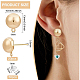 Benecreat 20pcs accessoires de boucles d'oreilles demi-rondes en laiton KK-BC0008-81-2