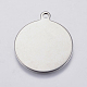 201 Stainless Steel Stamping Blank Tag Pendants STAS-F139-038P-1