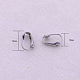 ステンレス鋼クリップオンイヤリングカボションセッティングのパーツ  穴開けないイヤリング  ステンレス鋼色  16x10mm  トレイ：7.36mm STAS-L236-02P-4