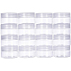 Benecreat 16 paquete de frascos de almacenamiento de limo recipientes de plástico transparentes vacíos de boca ancha con tapas transparentes para hacer limo diy CON-BC0003-12-1