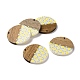 Ciondoli in resina opaca e legno di noce RESI-N025-046B-3