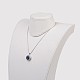 Latón moda druzy collares pendientes de resorte de resina NJEW-JN01566-01-4