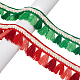 4 m 2 Farben Fransen-Spitzenbesatz aus Polyester im Ethno-Stil&nbsp;SRIB-ME0001-01-1