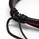 Trendy Unisex Casual Style Multi-Strand Wax and Leather Cord Bracelets X-BJEW-L295-M-4