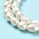Fili di perle di perle d'acqua dolce coltivate naturali PEAR-E016-084-4