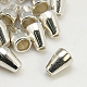 チベットスタイルの合金ビーズコーン  カドミウムフリー＆鉛フリー  銀  11x8mm  穴：2.5mm K0PEP021-1
