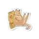 53 個 53 スタイル pvc プラスチック漫画猫ステッカー セット  DIYスクラップブッキング用の防水粘着デカール  フォトアルバムの装飾  猫の模様  41.5~78x37~61x0.3mm  1個/スタイル STIC-P004-28-3