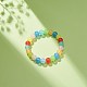 Bracelet extensible en perles rondes en acrylique imitation jade pour enfants BJEW-JB08721-02-2
