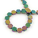 Hexagon Electroplated Non-magnetic Synthetic Hematite Beads Strands G-R259-40B-2