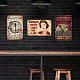 ヴィンテージメタルブリキサイン  バーの鉄の壁の装飾  レストラン  カフェパブ  長方形  牛の模様  300x200x0.5mm AJEW-WH0189-080-5