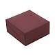 Quadratischen Lederarmband & Bangle Geschenk-Boxen mit schwarzem Samt LBOX-D009-05A-2